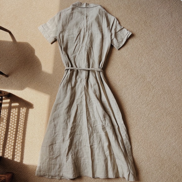 Wilfred Aritzia Eleta safari tan midi dress size XS - Picture 6 of 6